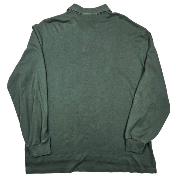 Polo Ralph Lauren Mens Long Sleeve Polo Shirt Green Orange Pony Logo Size XL - Picture 11 of 12